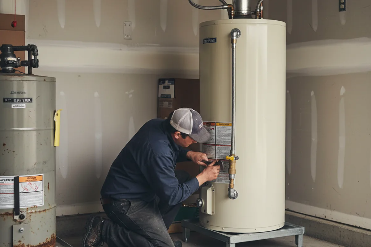 Water heater and shutoff valve replacement in Hermitage