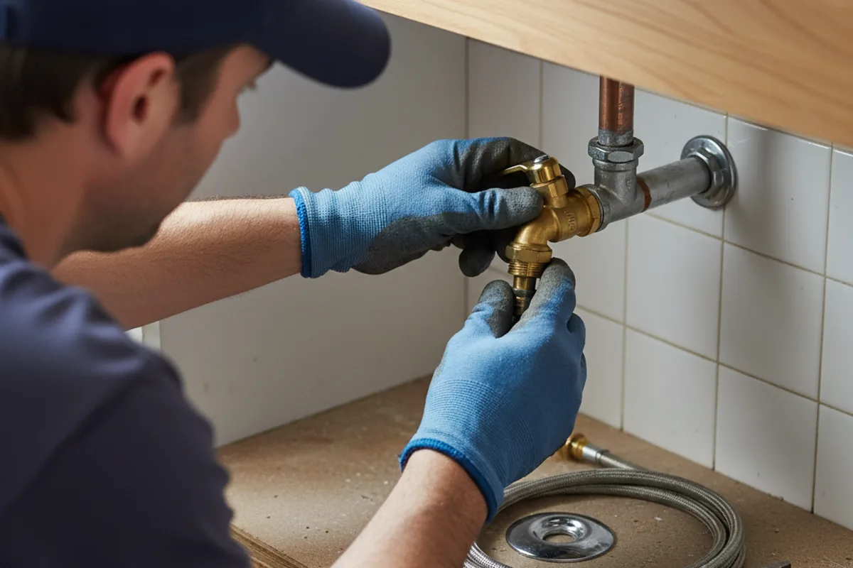 Shutoff valve and fitting work during Emergency Plumbing in Hermitage